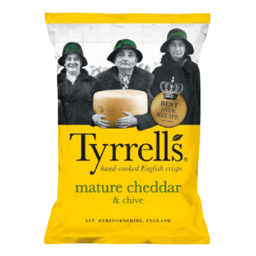 Tyrrells Cheddar & Chive Crisps 