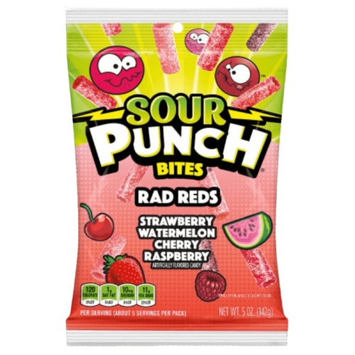 Sour Punch Bites Rad Reds
