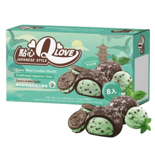 QLove Choco Mint Cookie Mochi