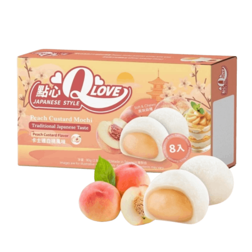 QLove White Peach Custard Mochi