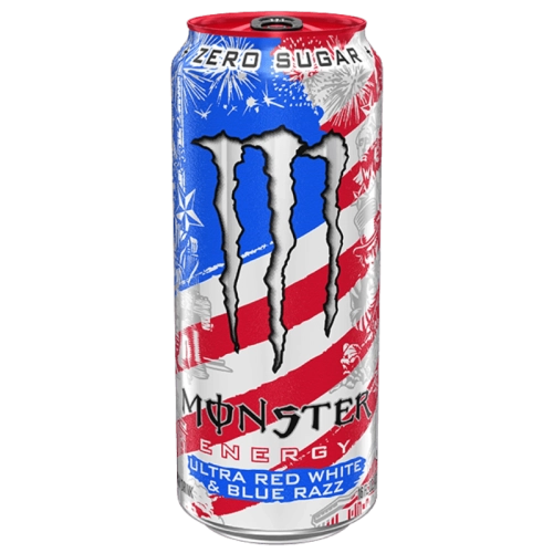 Monster Ultra Red White & Blue Razz Zero Sugar