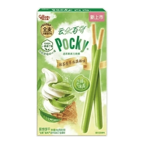 Pocky Matcha & Vanilla Ice Cream