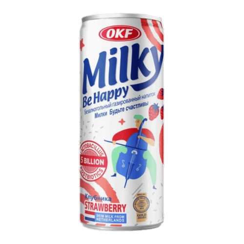 OKF Milky Strawberry Milk Soda