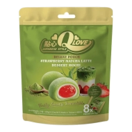 QLove Strawberry Matcha Latte Mochi