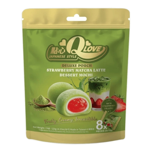QLove Strawberry Matcha Latte Mochi